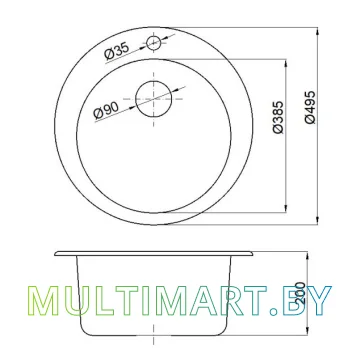 Кухонная мойка AV Engineering Point AVE495495WTA (белый) картинка 5